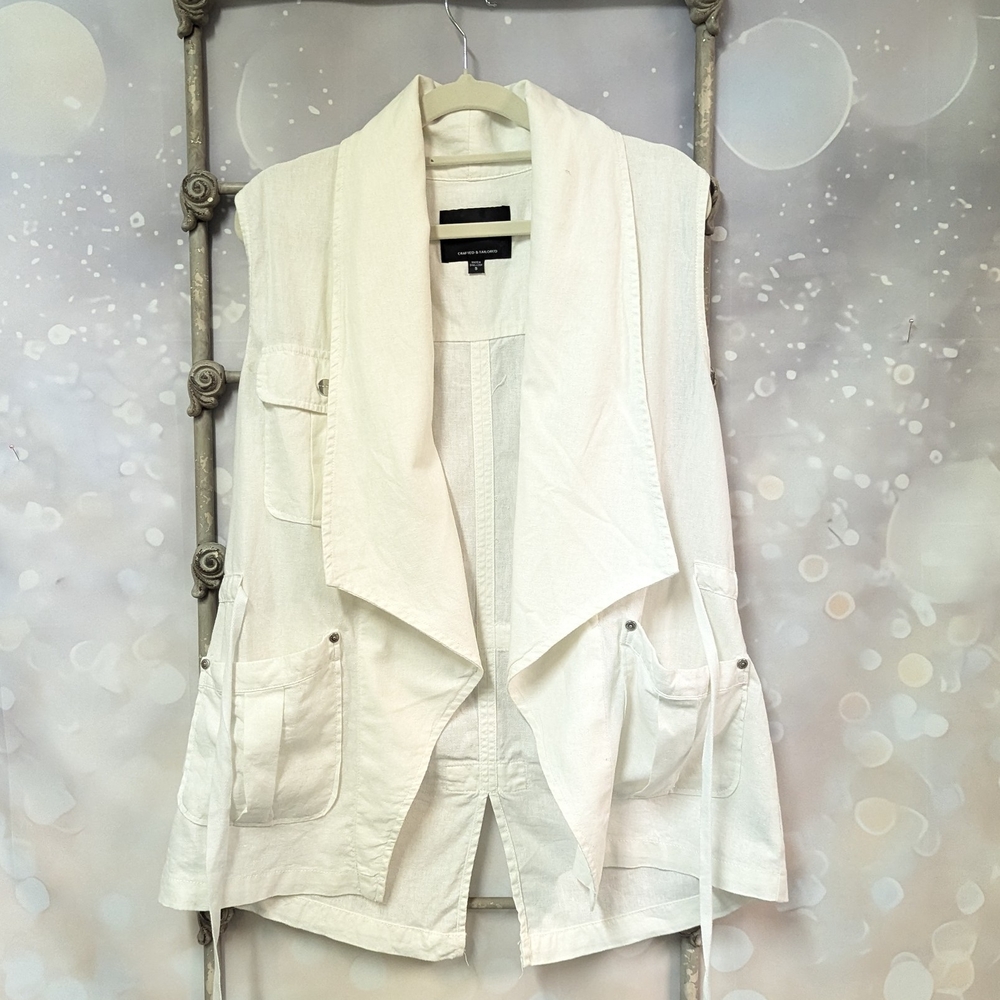 Sanctuary White Waterfall Vest